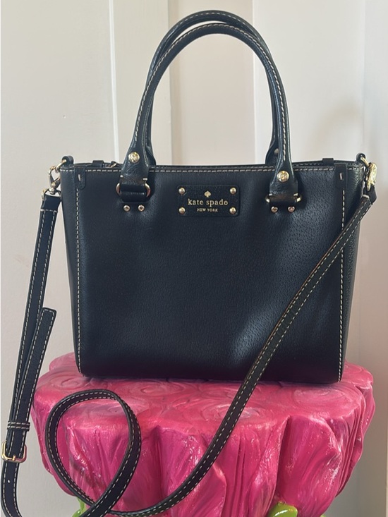 kate spade Handbags - kate spade Black Leather Satchel with Gold Hardware